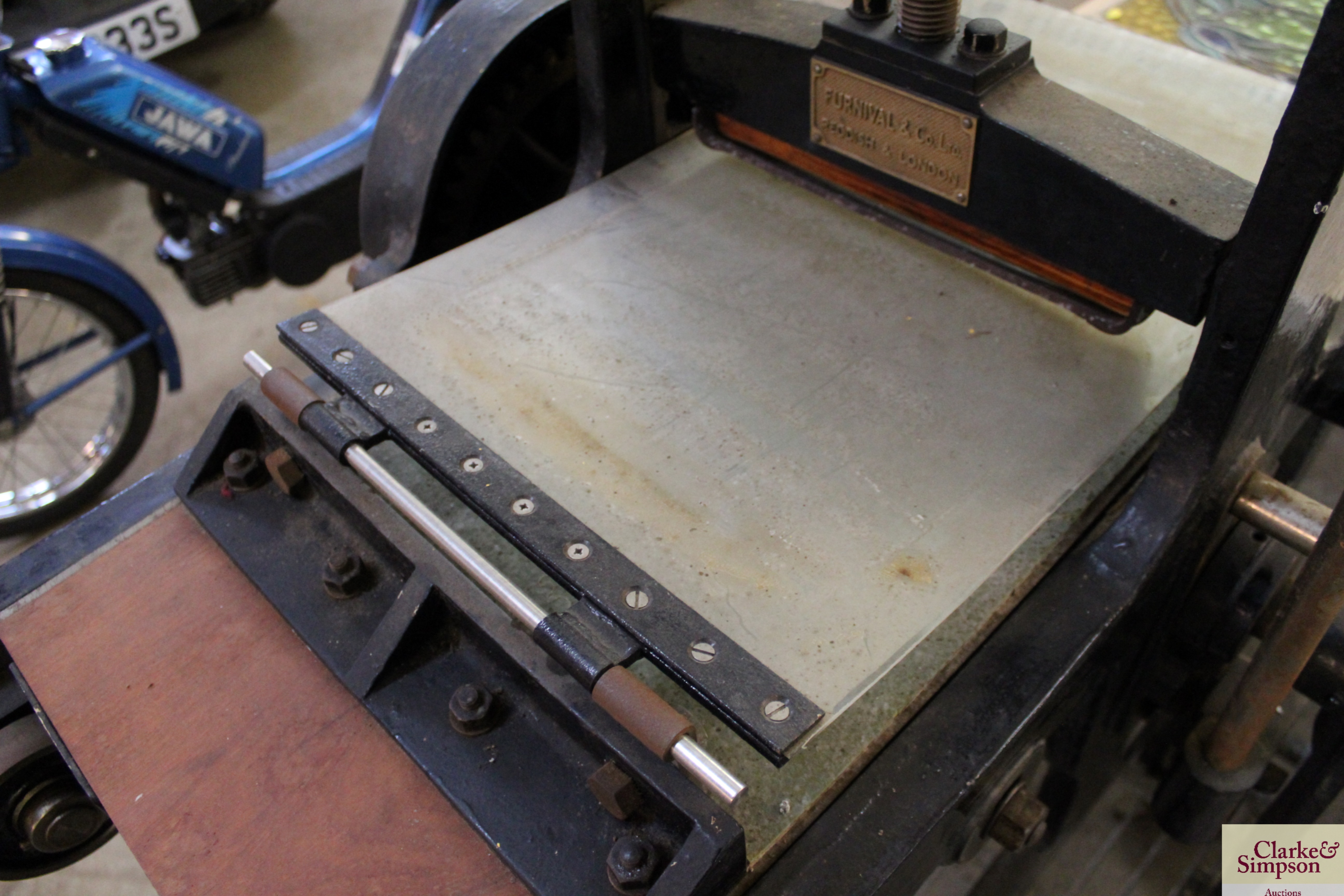 A Furnival & Co. Ltd. hand operated litho printing press - Image 9 of 10