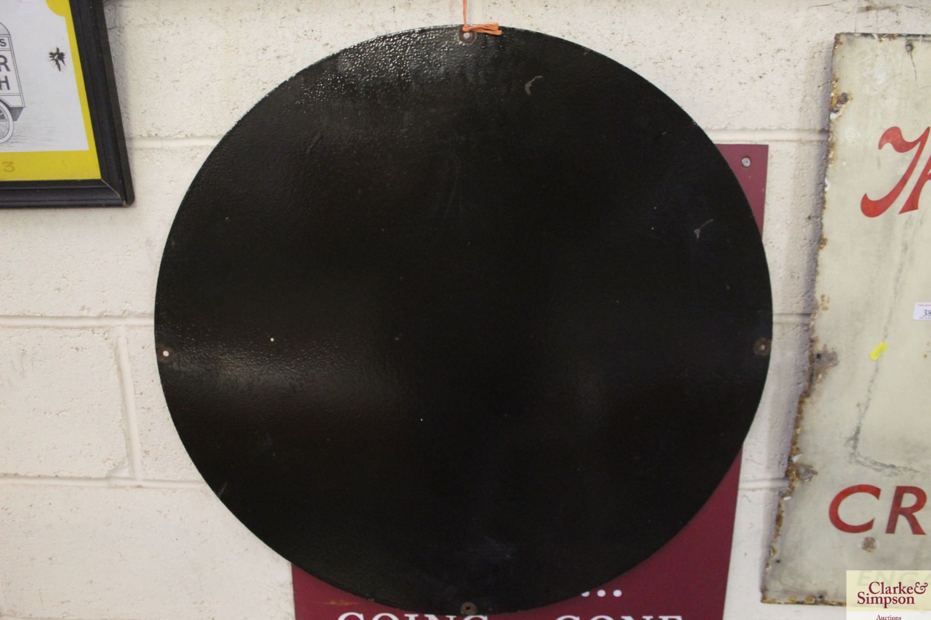 A "Golden Texaco Motor Oil" circular enamel sign, - Image 6 of 10