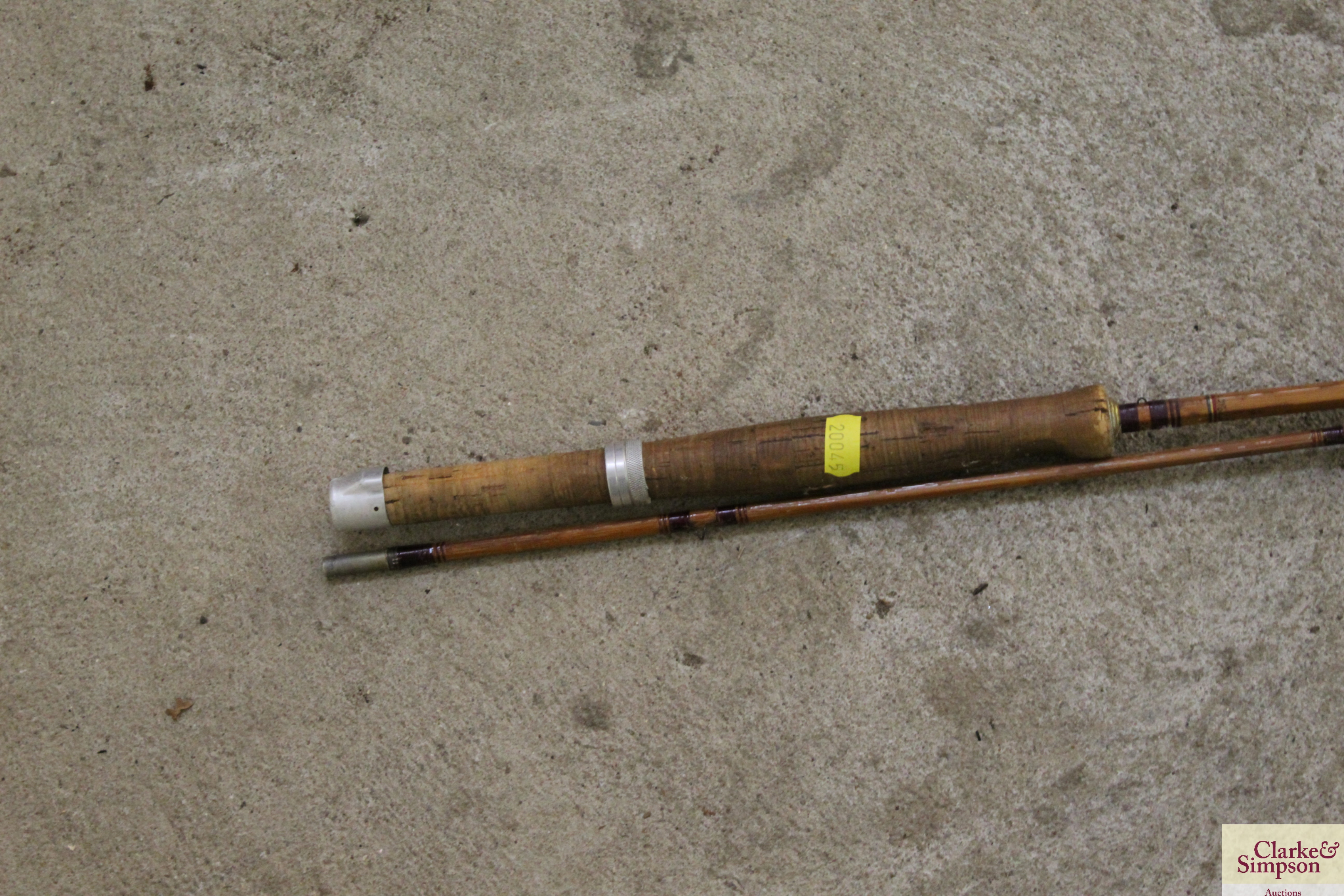 A two piece split cane fishing rod - Image 5 of 6