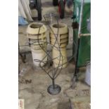 A metal plant stand