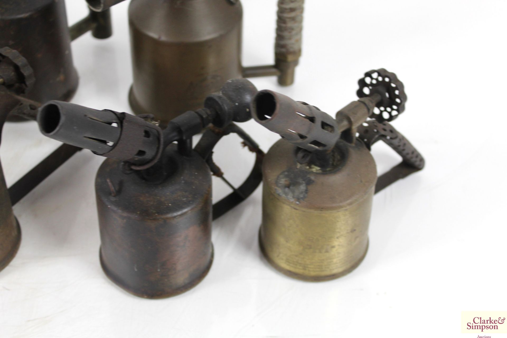 Eight various brass and other blow lamps - Image 5 of 14