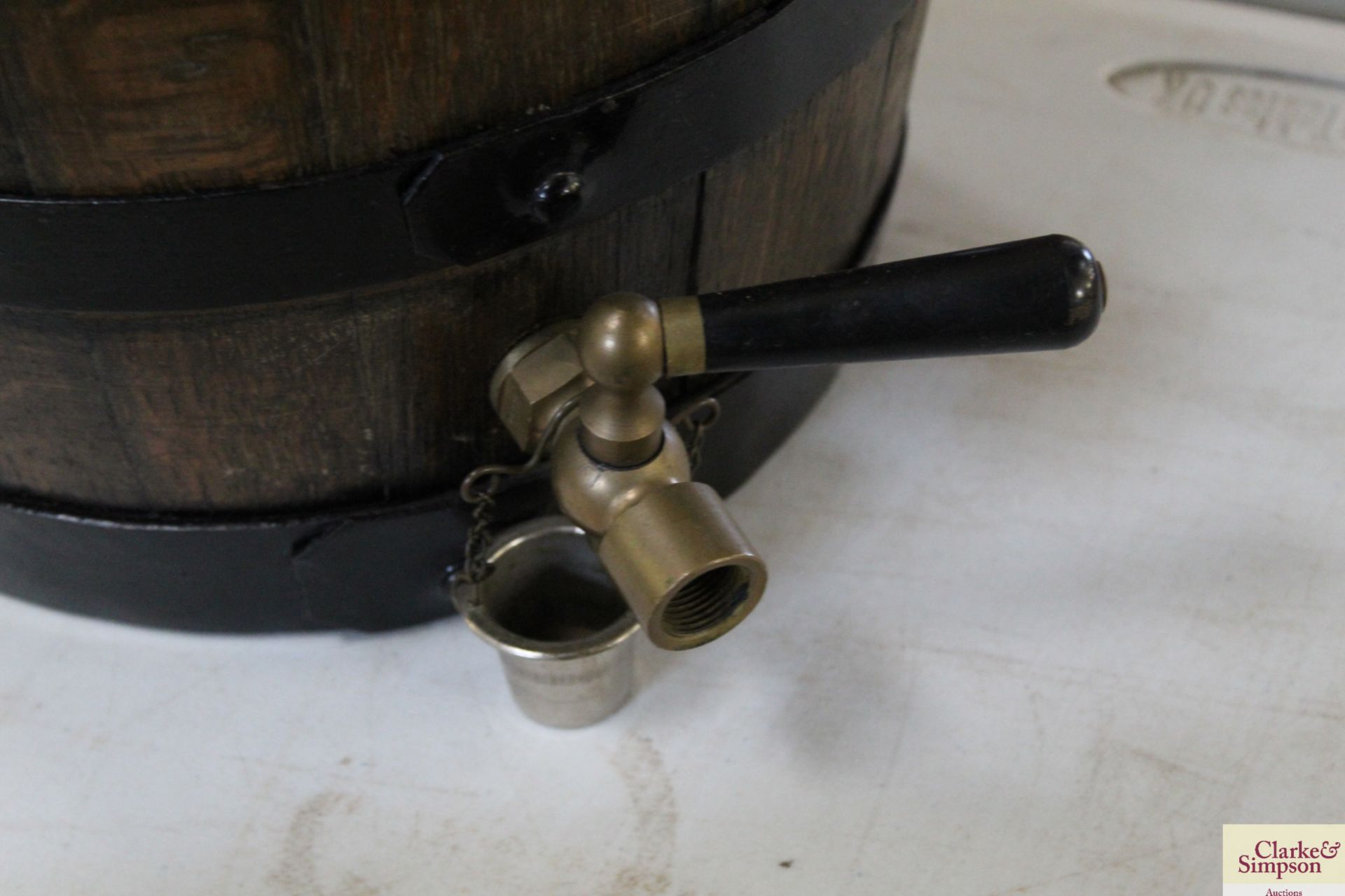 A small Sherry barrel with a brass tap - Image 4 of 4