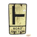 An unusual "T Junction" road junction sign, approx