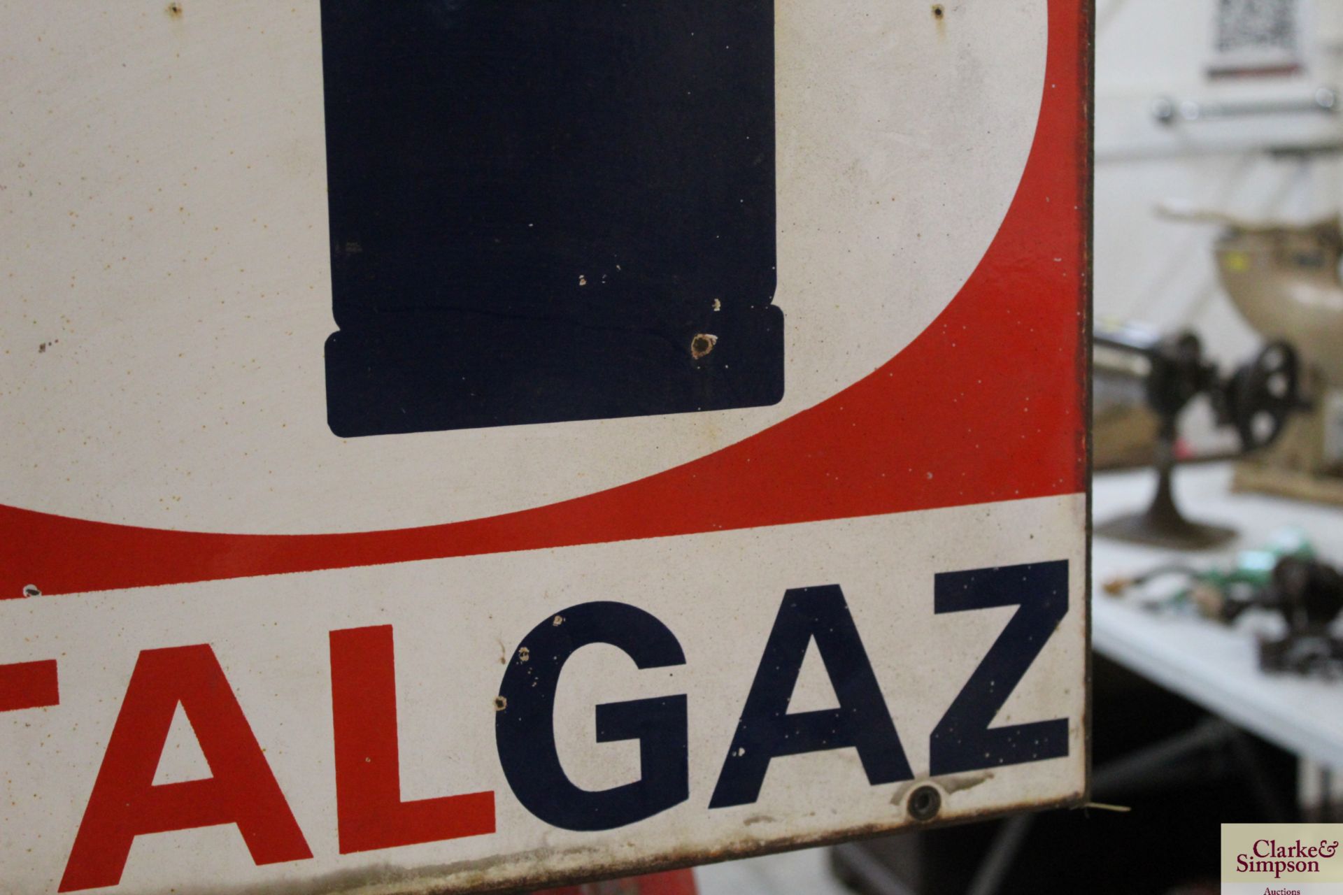 A Total Gaz enamel sign, approx. 24" x 19" - Image 4 of 10