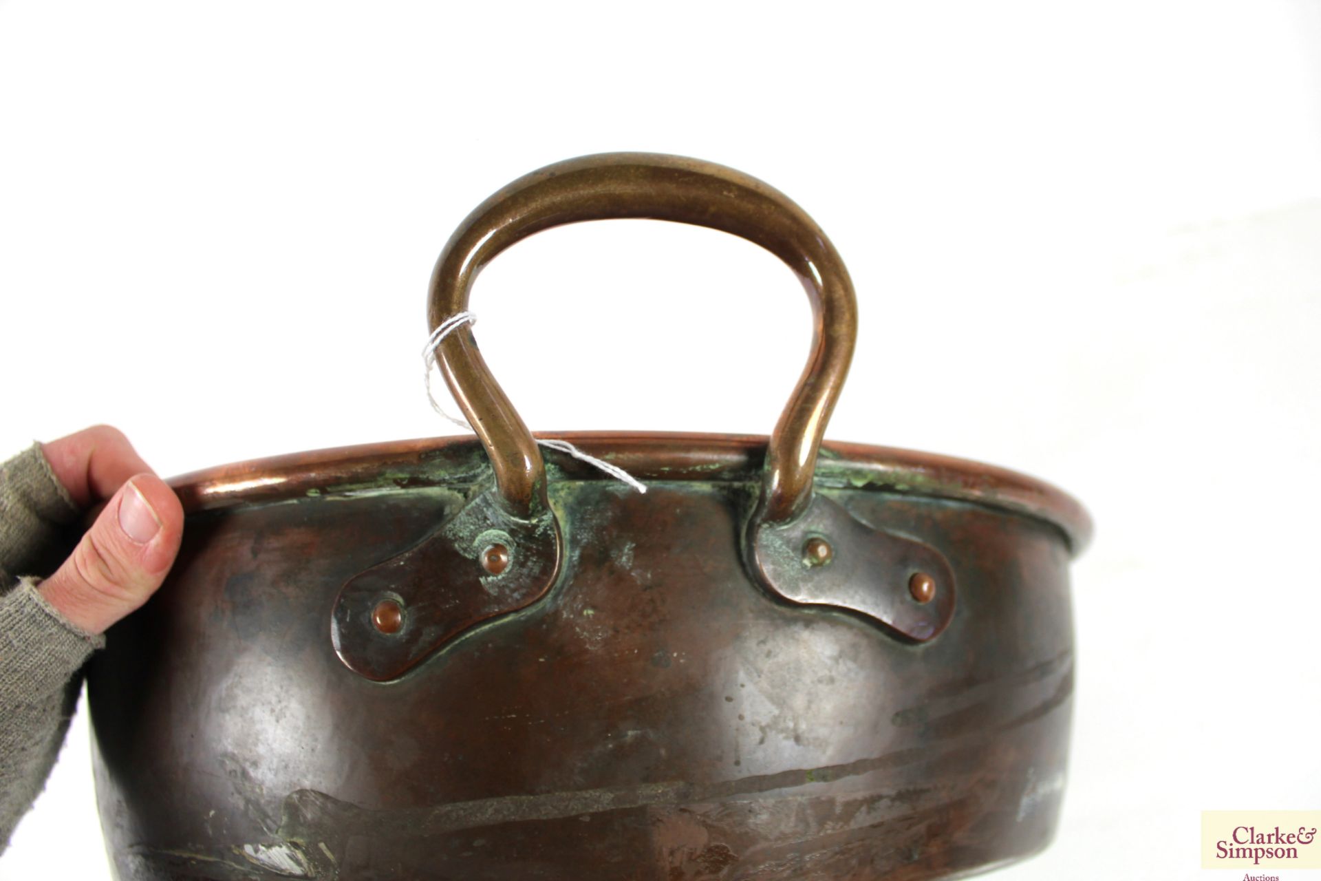 A Victorian copper jam pan - Image 5 of 6