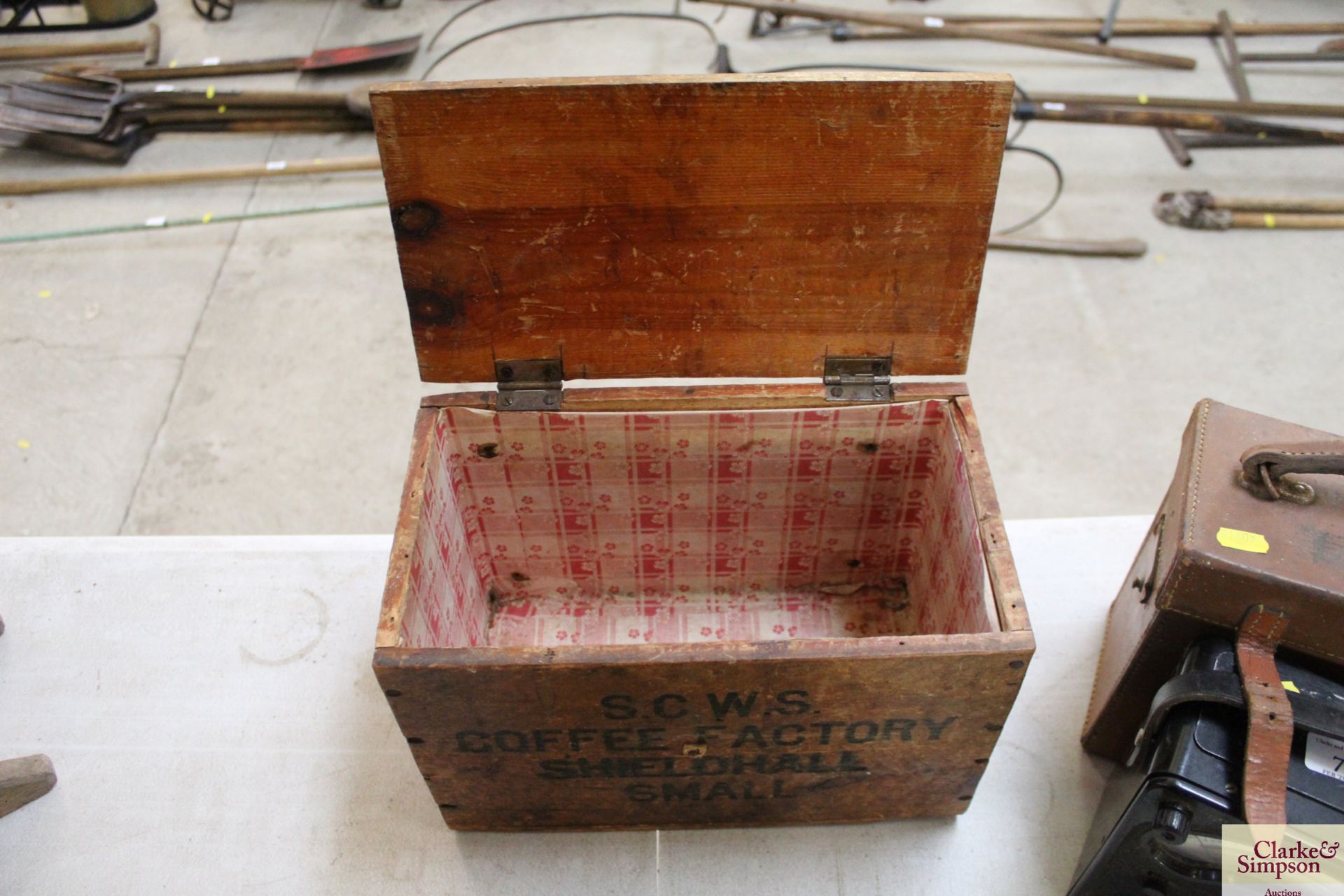 A small "SCWS Coffee Factory" storage box - Image 3 of 3