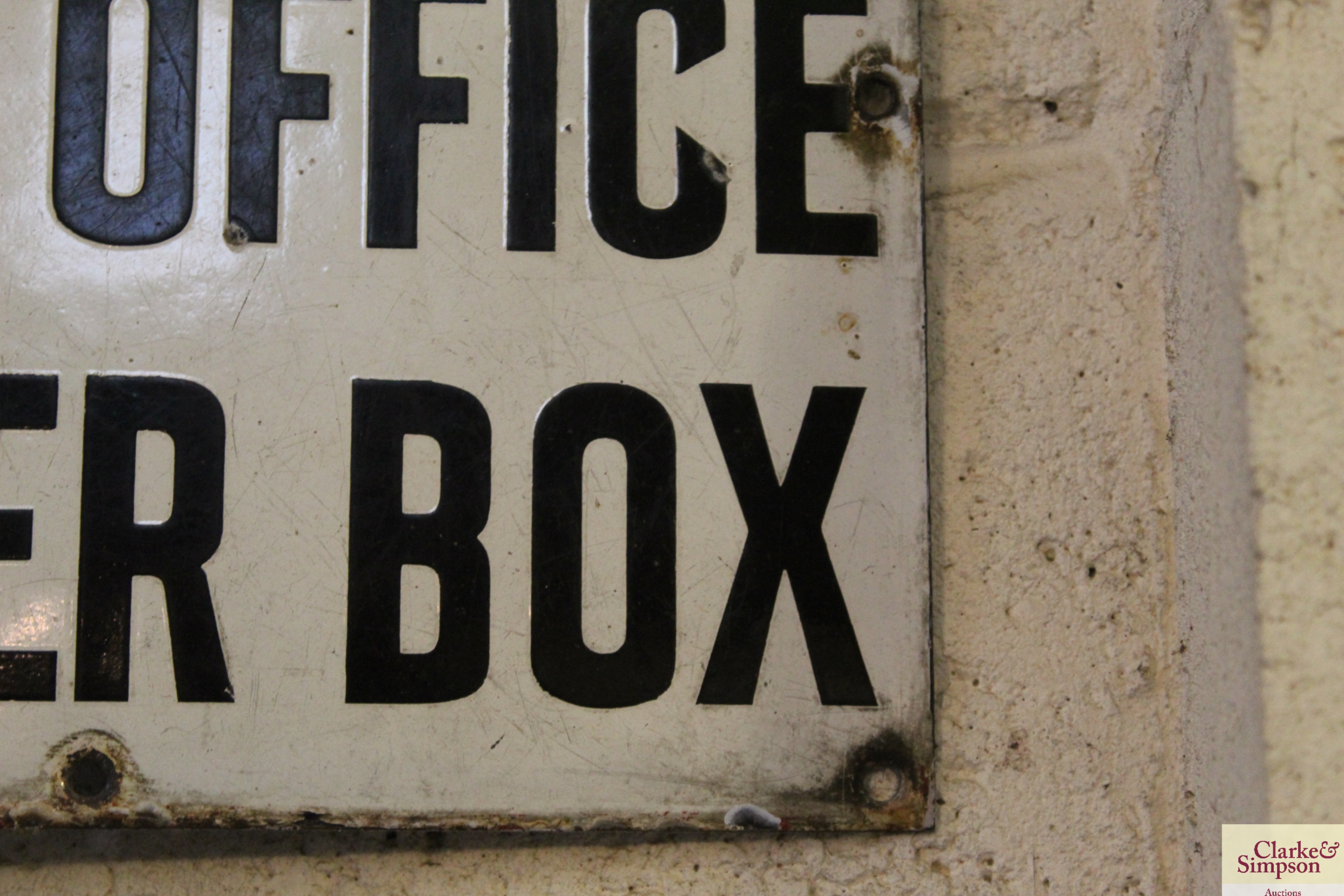 A Post Office "Letter Box" enamel sign, approx. 12 - Image 4 of 10