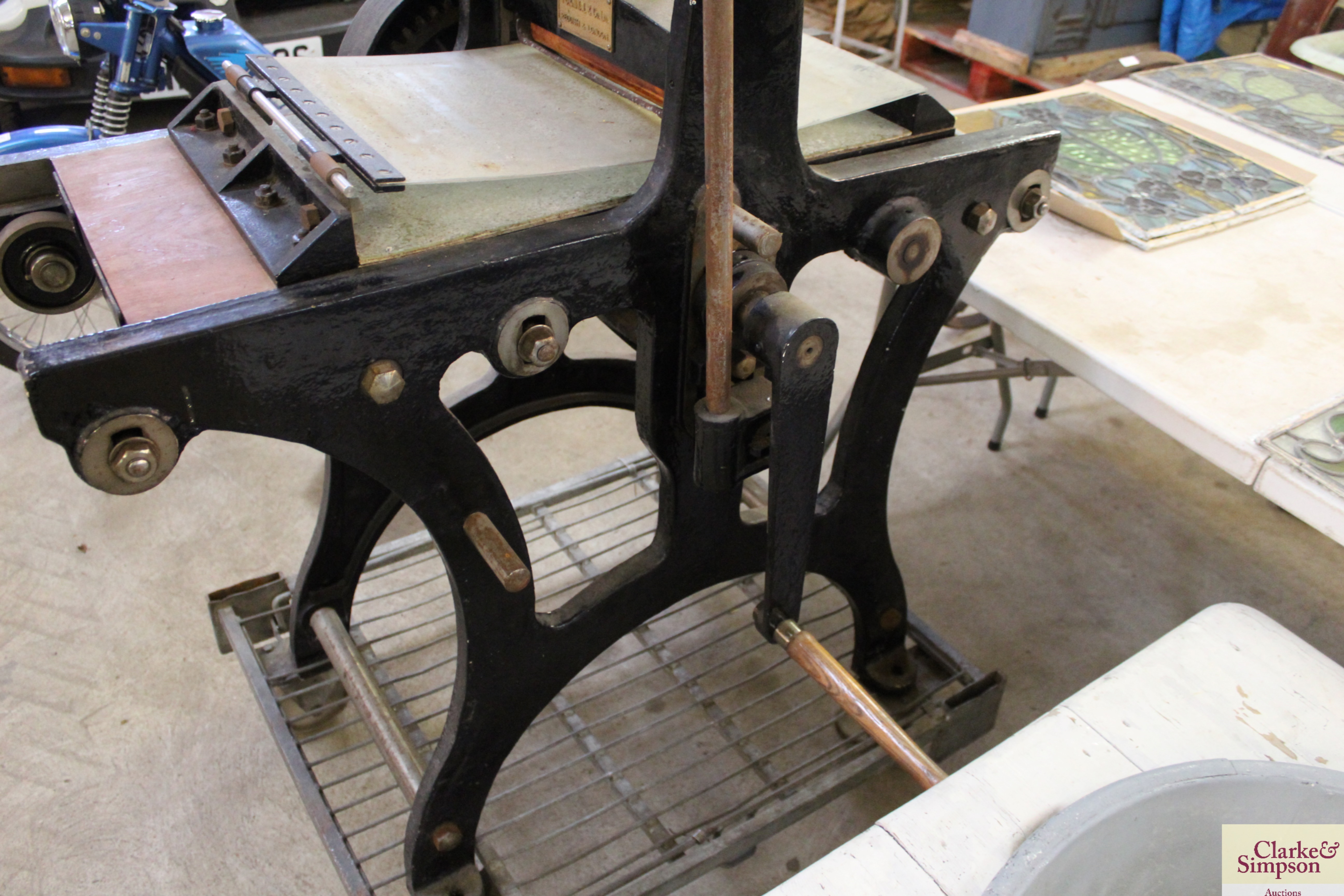A Furnival & Co. Ltd. hand operated litho printing press - Image 8 of 10