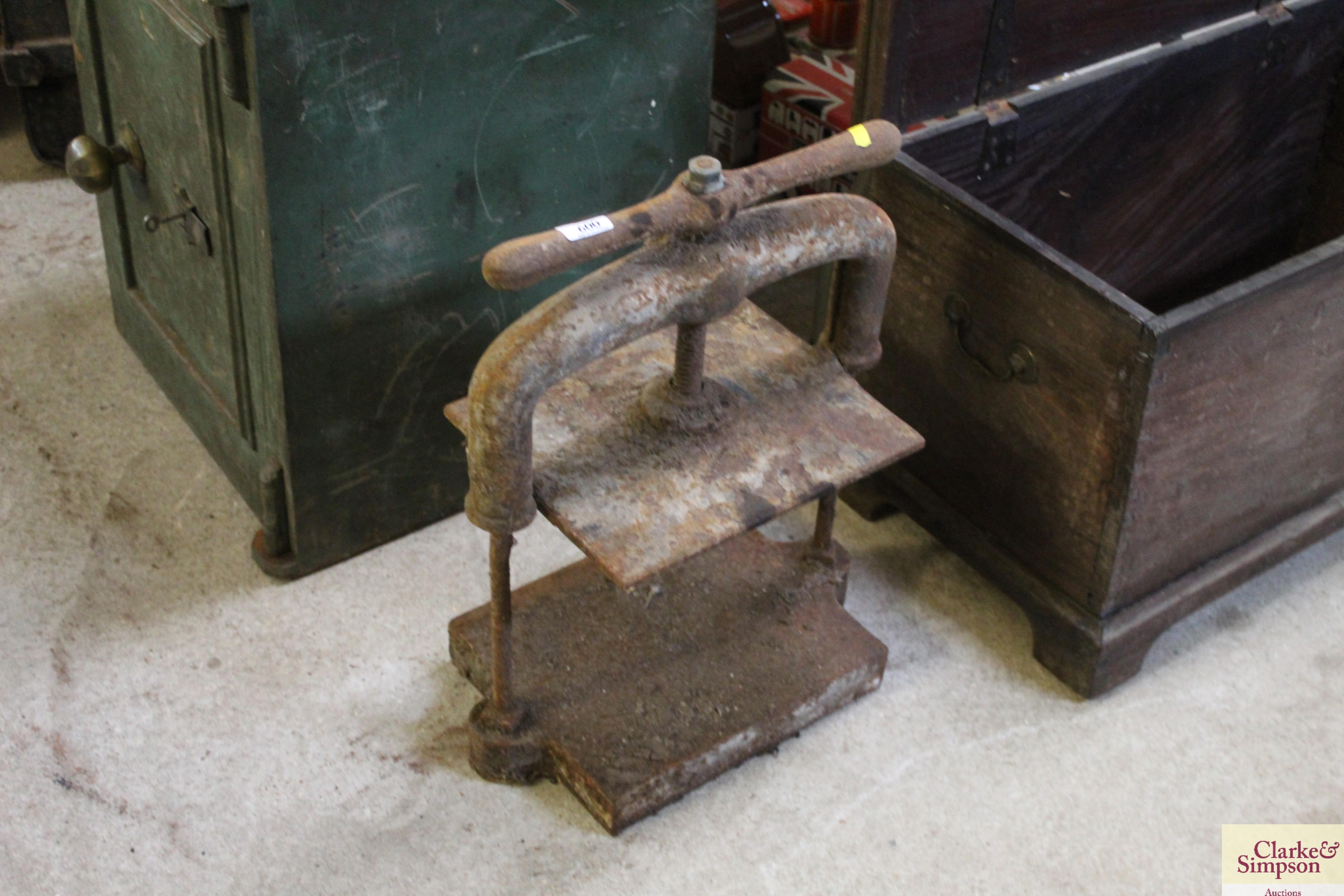 A vintage heavy metal book press