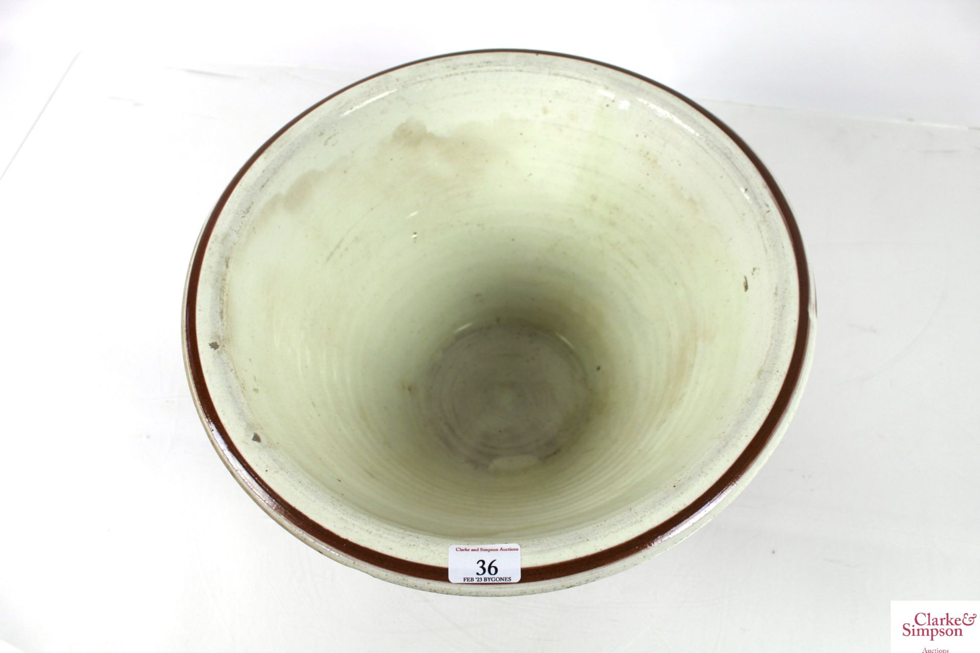 A large Victorian slipware bowl - Image 4 of 5