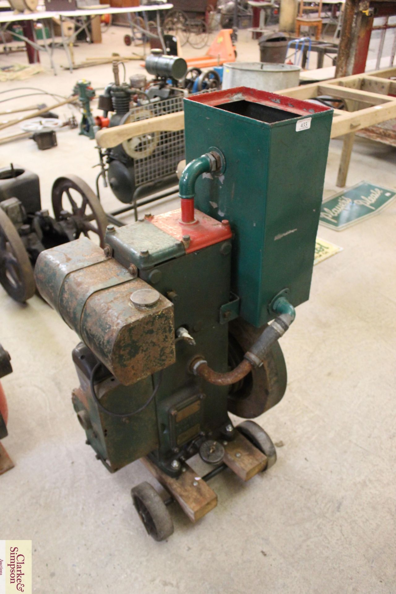 A Lister D stationary engine on trolley base - ven - Image 3 of 19