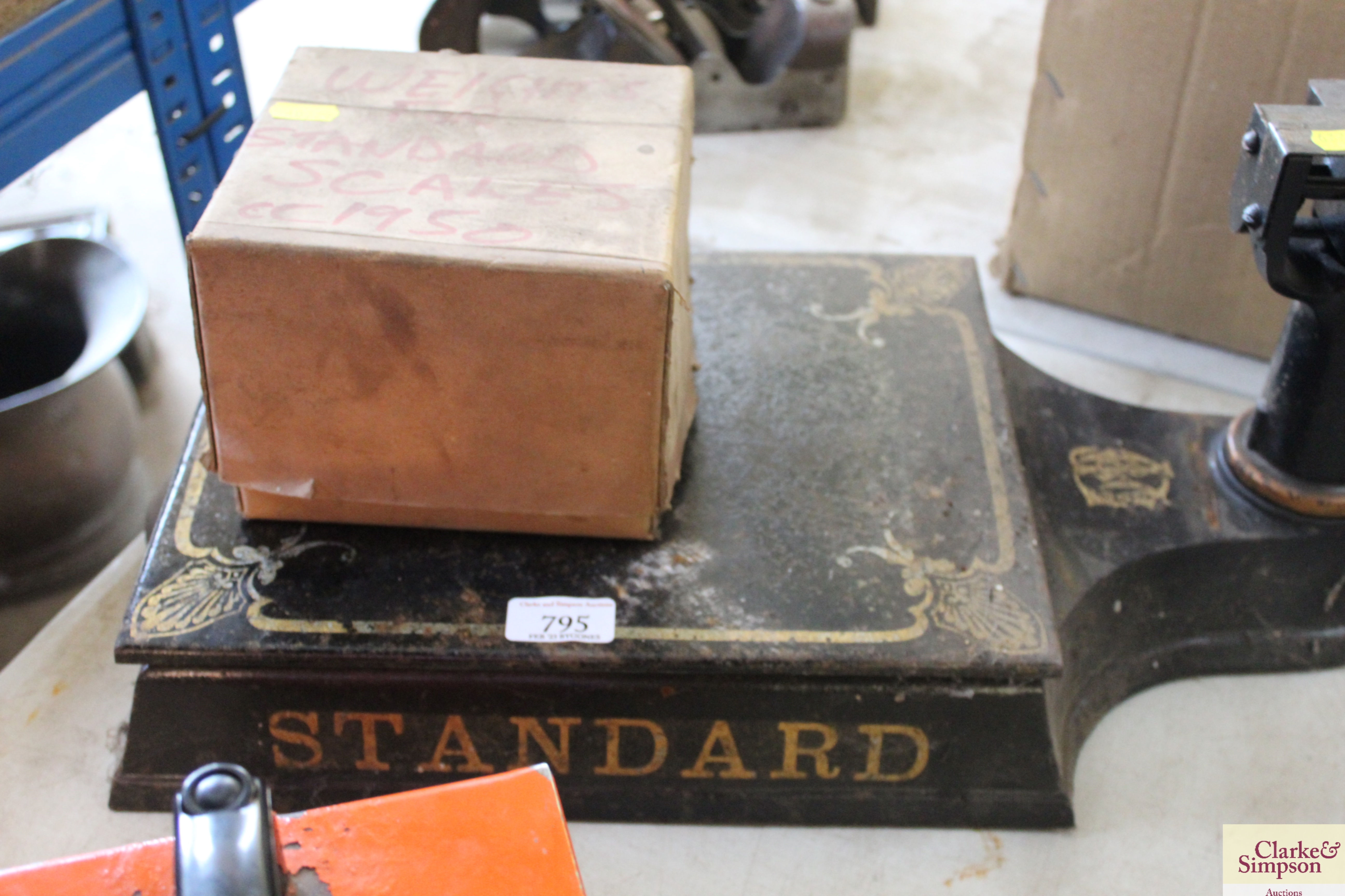 A set of Standard platform scales and weights circ - Image 4 of 5