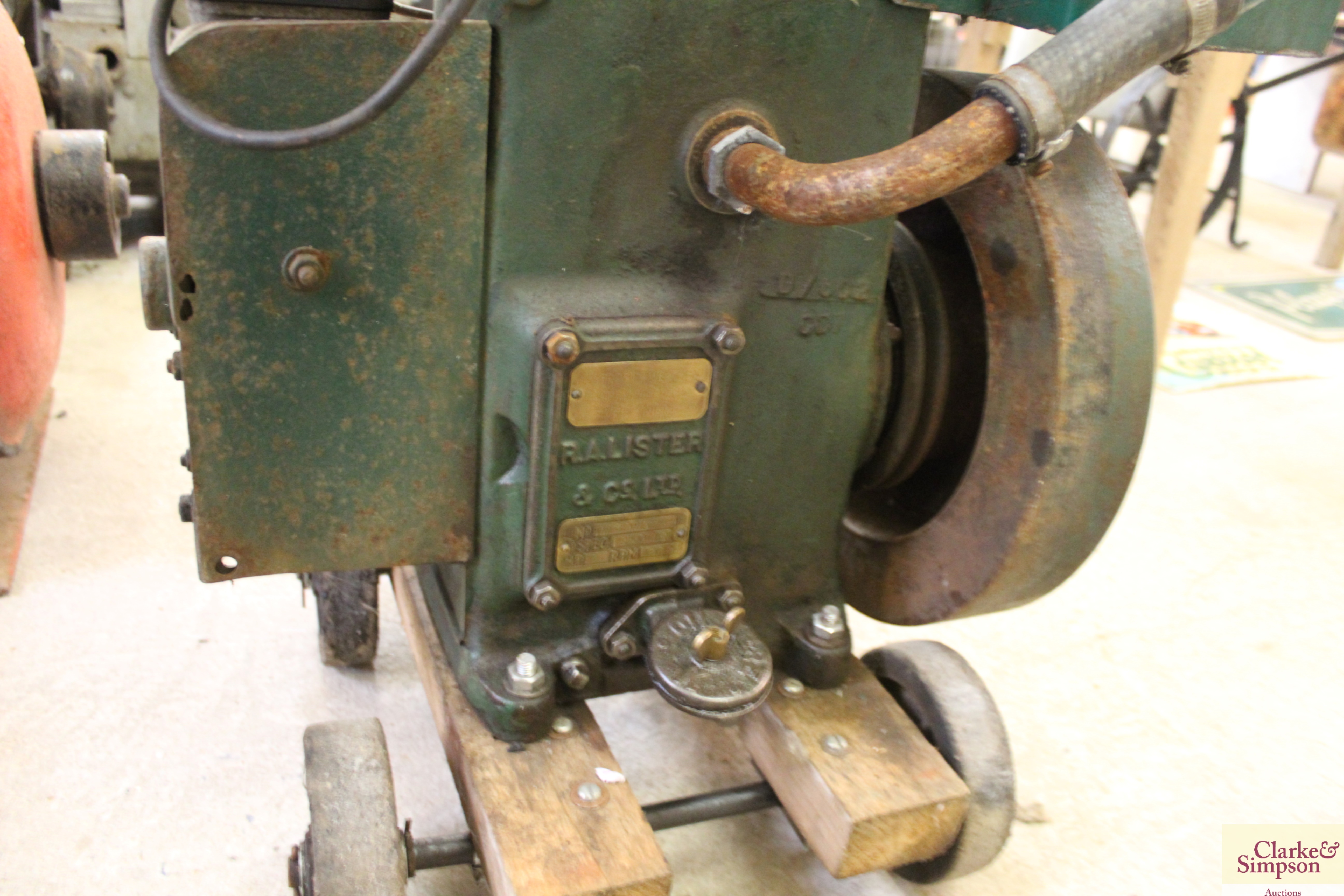 A Lister D stationary engine on trolley base - ven - Image 7 of 19