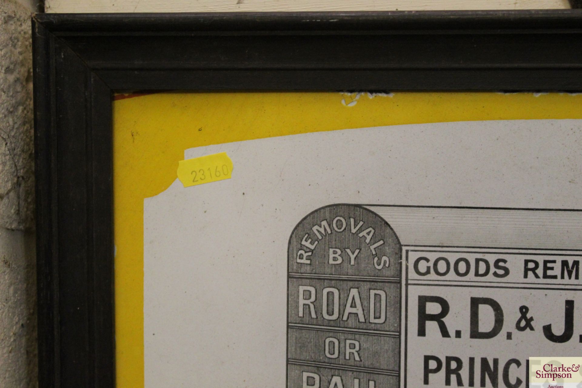 An enamel framed sign for R.D. & J.B. Fraser of Pr - Image 2 of 5