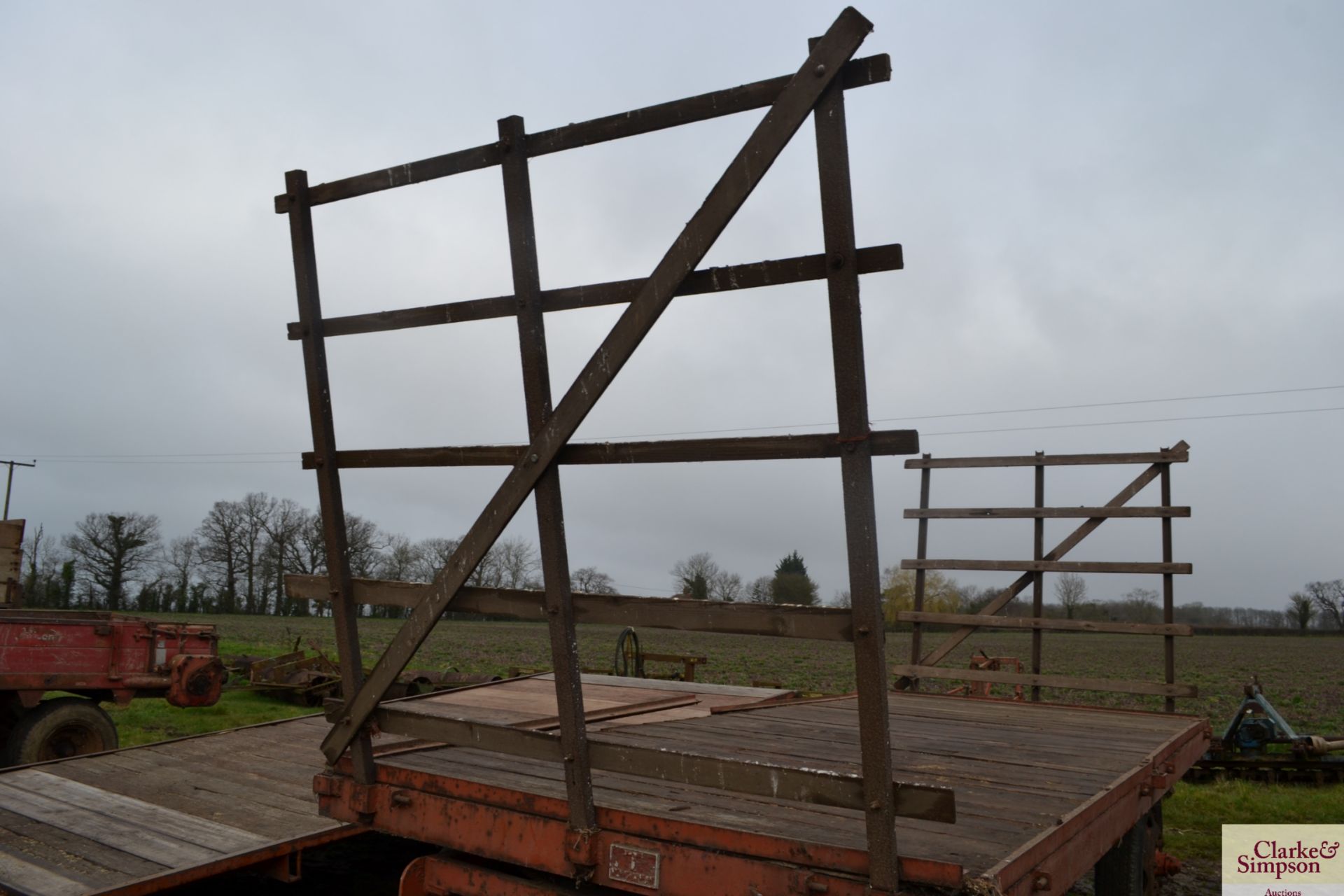 Tye 15ft four-wheel turntable trailer. With ladders. V - Image 6 of 15