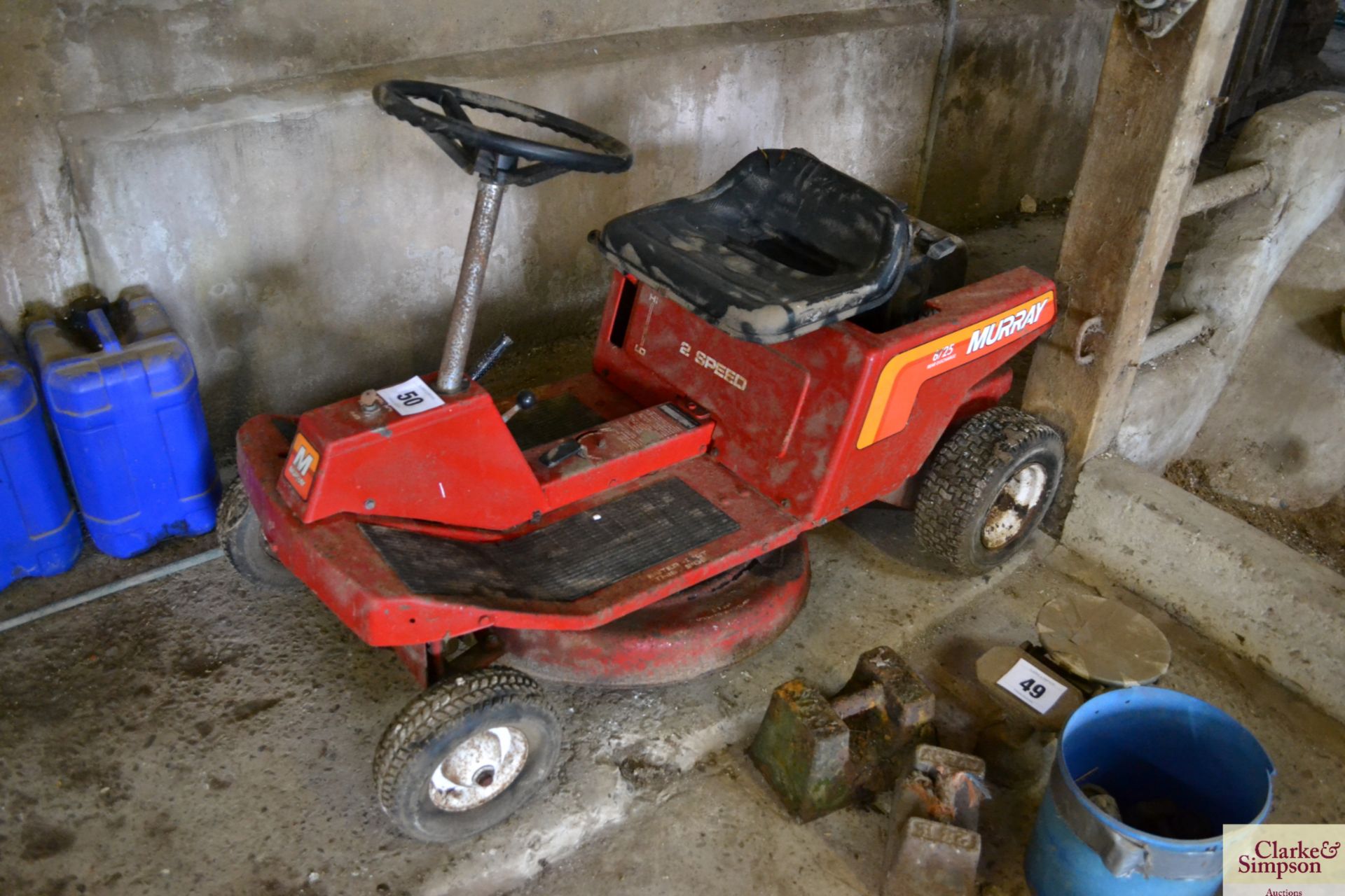 Murray 6/25 ride on mower for spares or repair. V