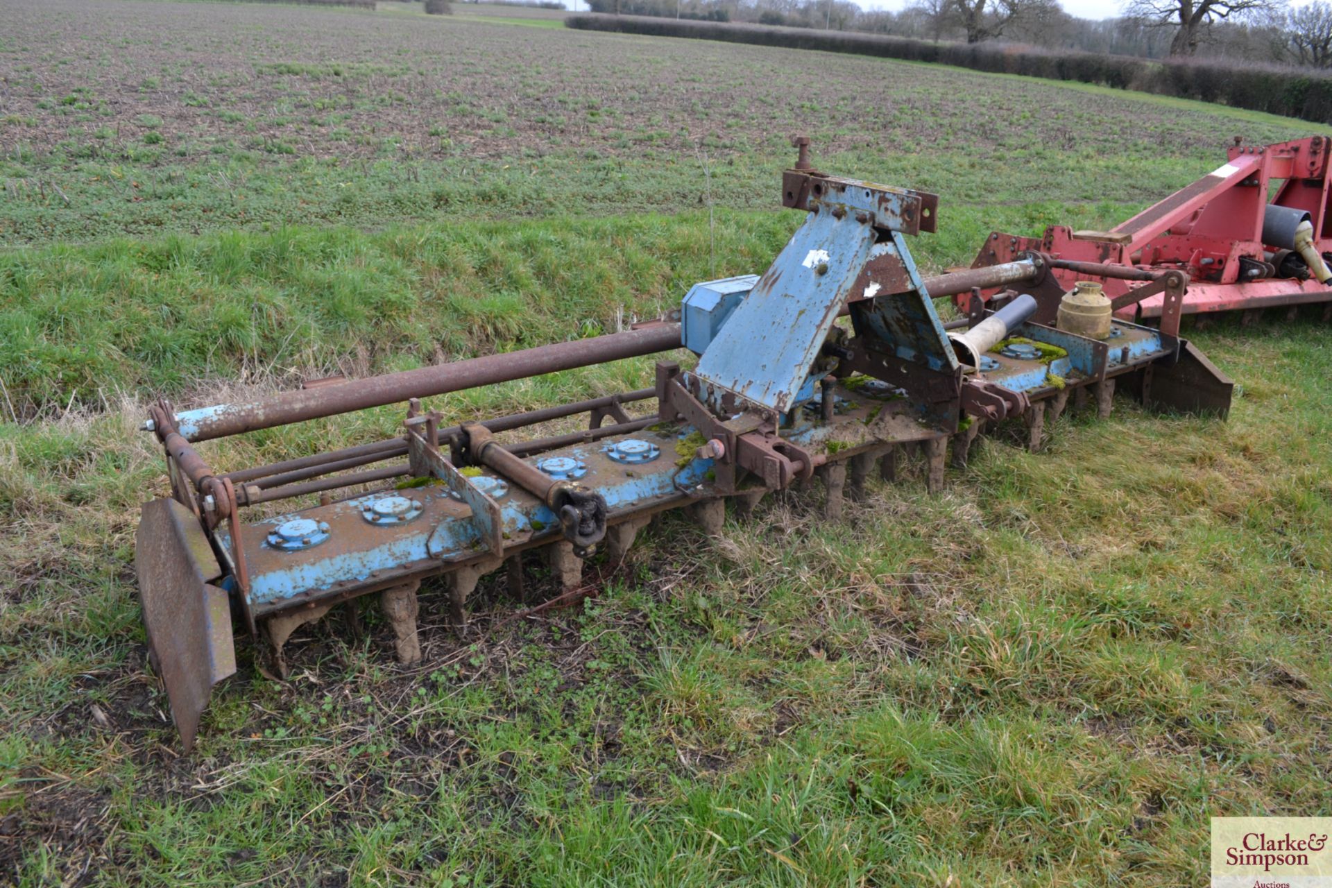 Ransomes 3.5m power harrow. With cage crumbler. V