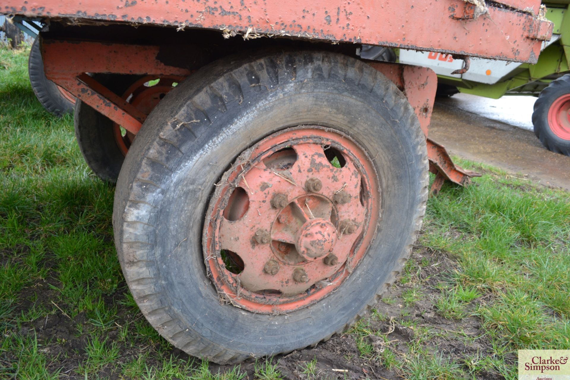 Tye 15ft four-wheel turntable trailer. With ladders. V - Image 13 of 15