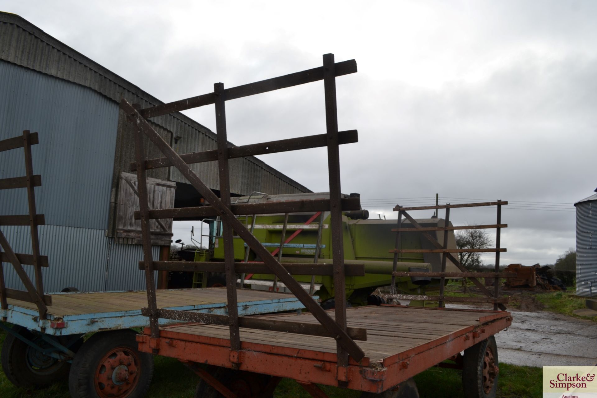 Tye 15ft four-wheel turntable trailer. With ladders. V - Image 11 of 15