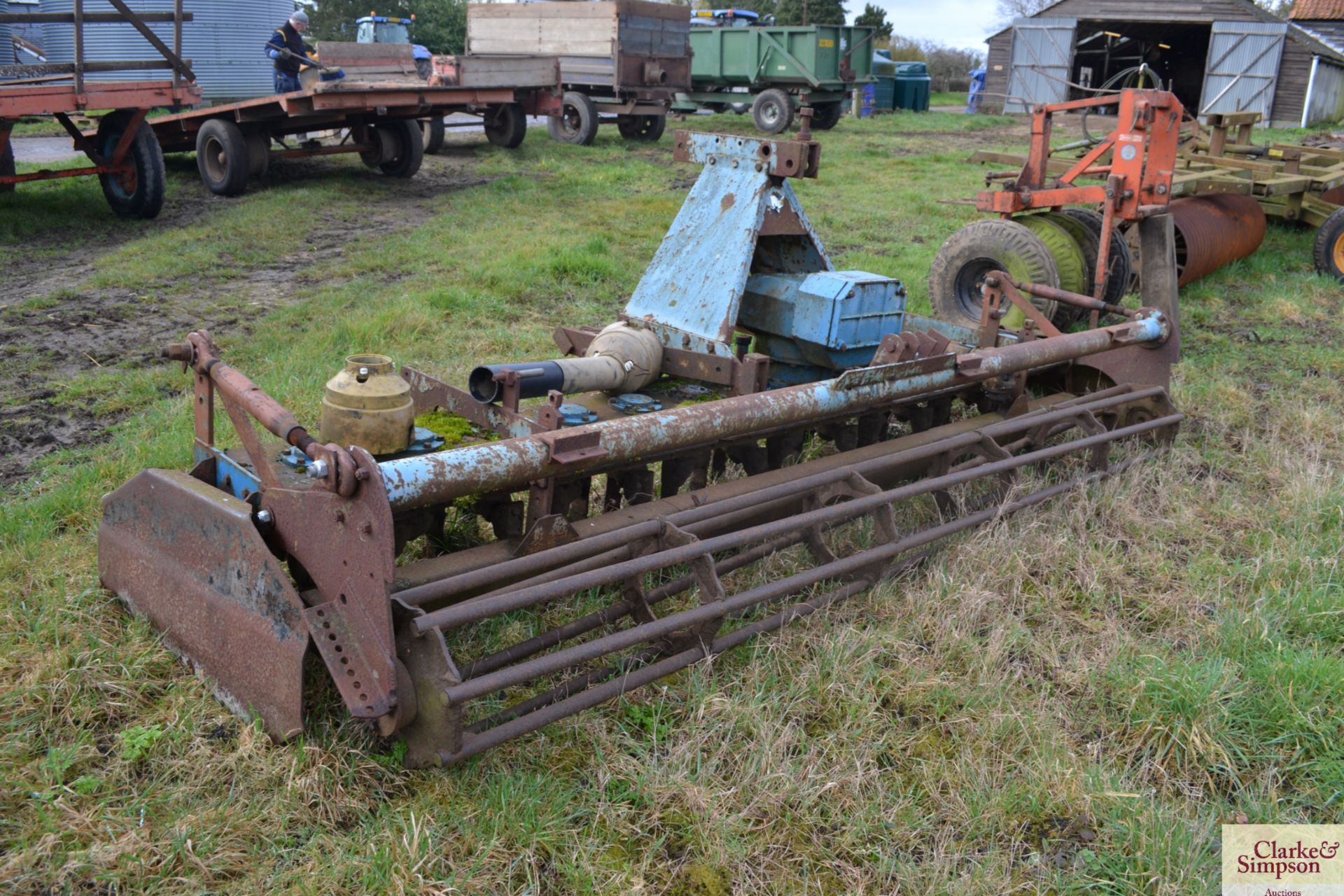 Ransomes 3.5m power harrow. With cage crumbler. V - Image 3 of 19