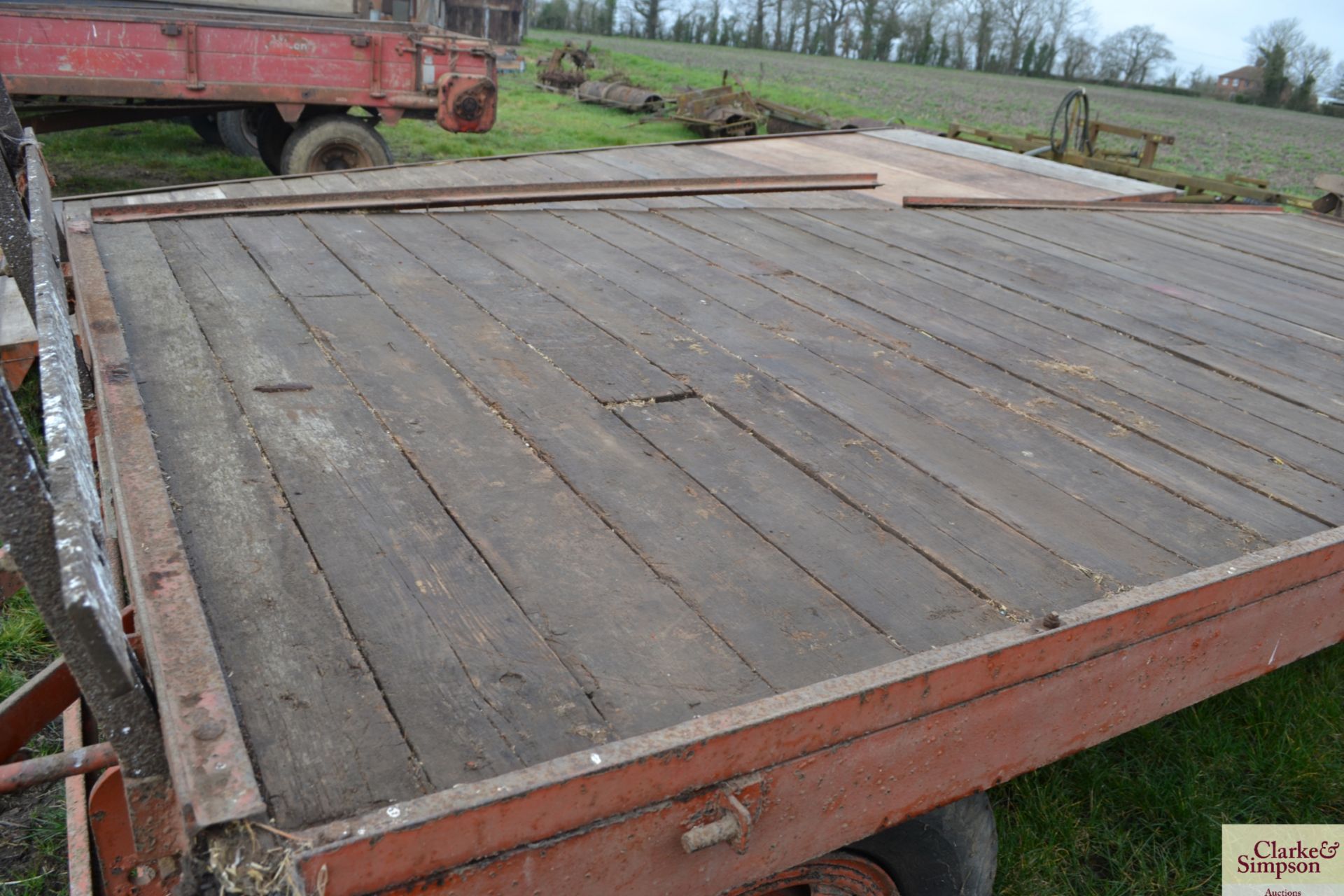 Tye 15ft four-wheel turntable trailer. With ladders. V - Image 8 of 15