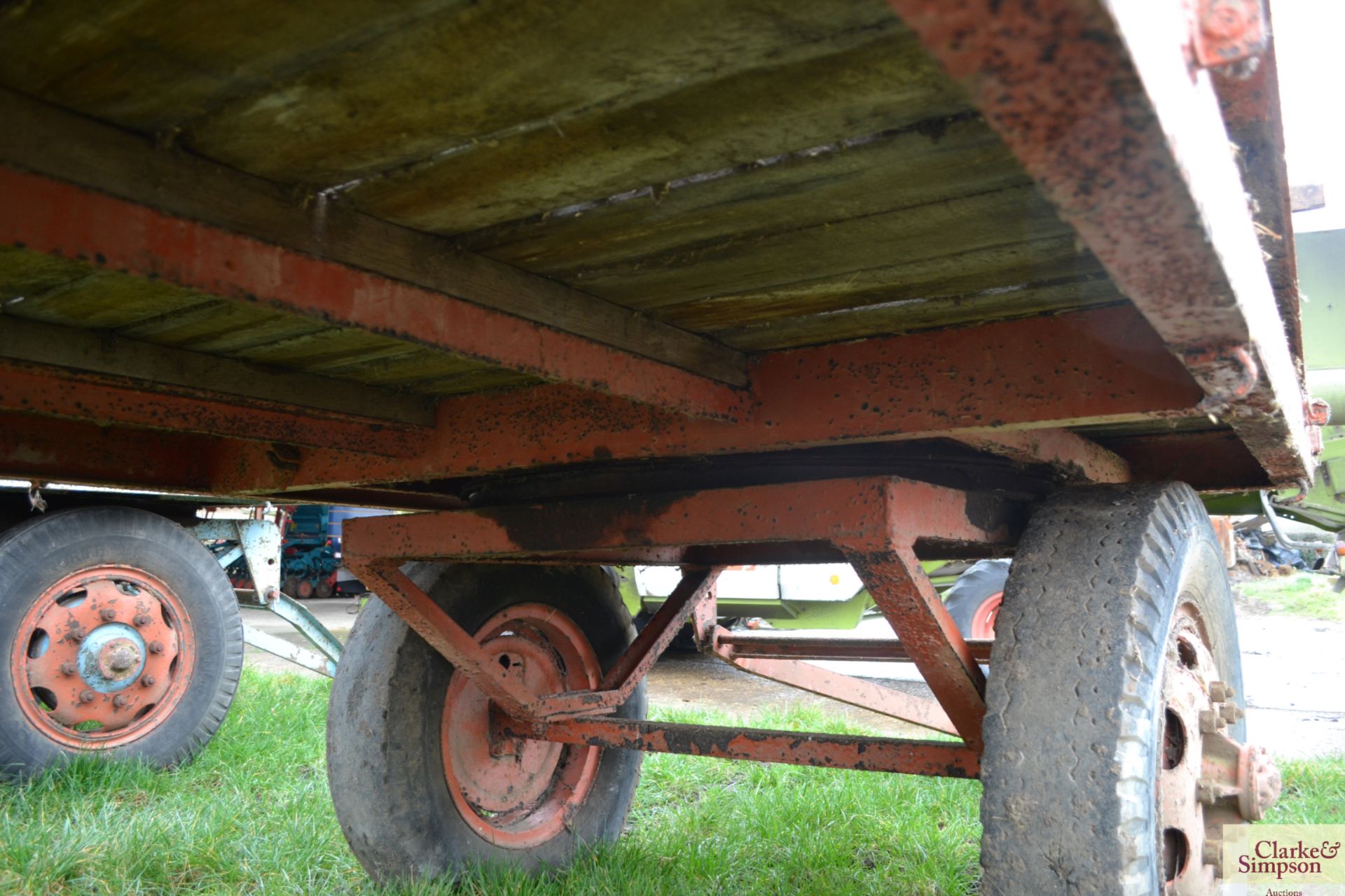 Tye 15ft four-wheel turntable trailer. With ladders. V - Image 15 of 15