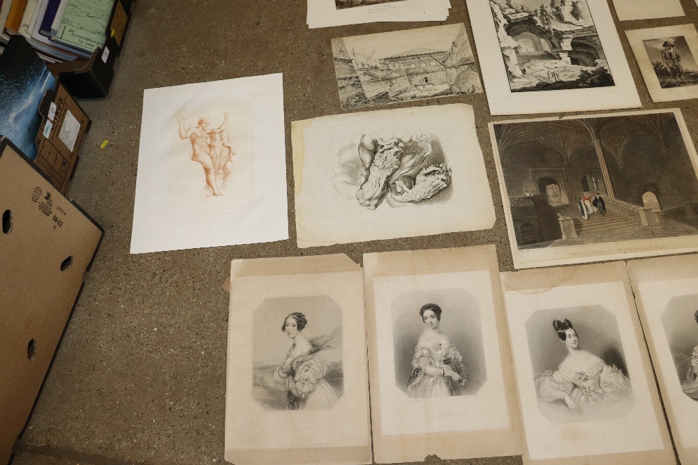 A box of various black and white engravings - Image 6 of 6