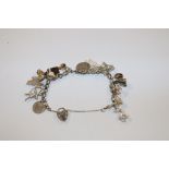 A vintage Sterling silver charm bracelet, approx.