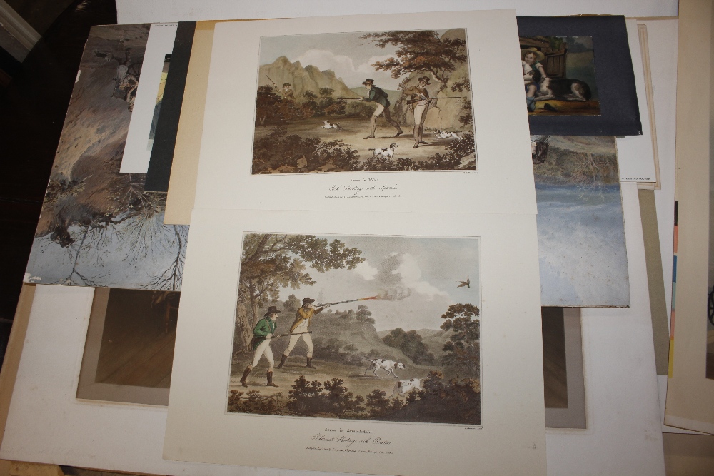 A folder after French 18th Century coloured engrav - Image 2 of 6