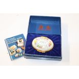 A boxed Halcyon Days enamel box and cover "A Year