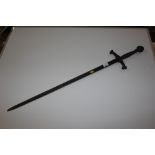 A copy of a Medieval sword made from WW1 Officers