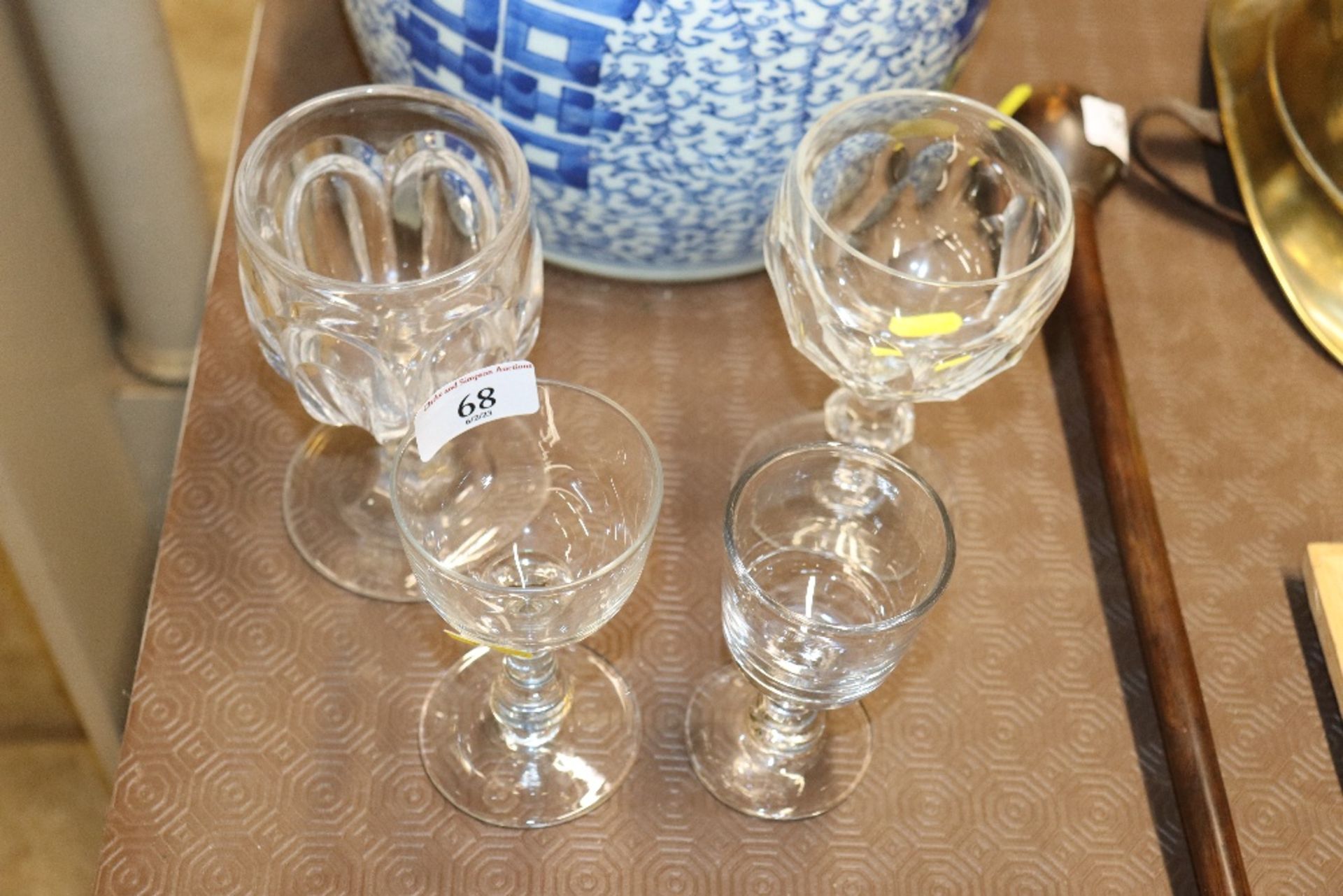 Four various wine glasses