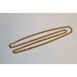 A yellow metal (tested as 22ct gold) necklace, app