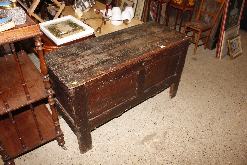 An 18th Century pine panelled chest AF