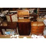 A corner cupboard and a magazine table