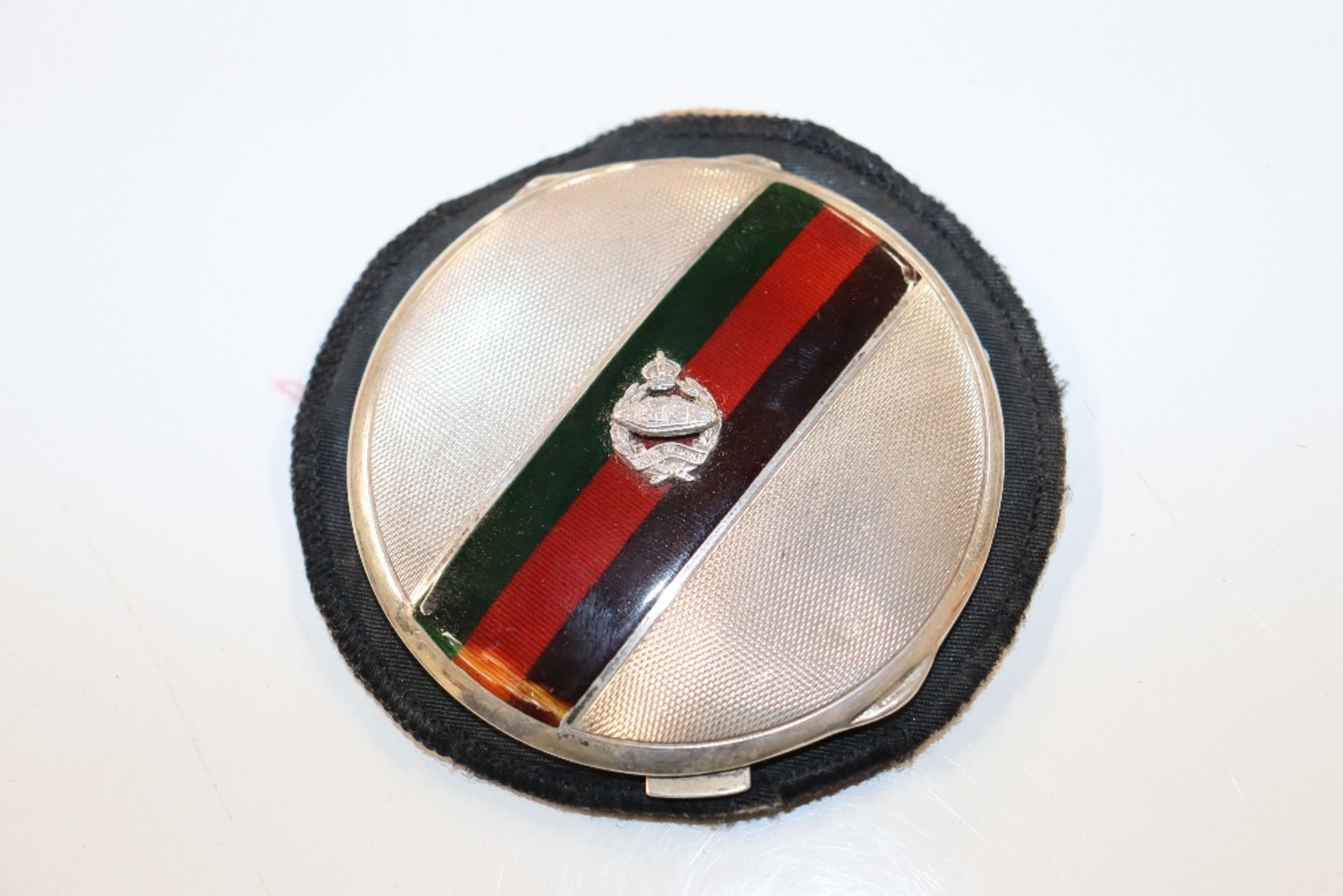 A silver and enamel decorated compact, Birmingham