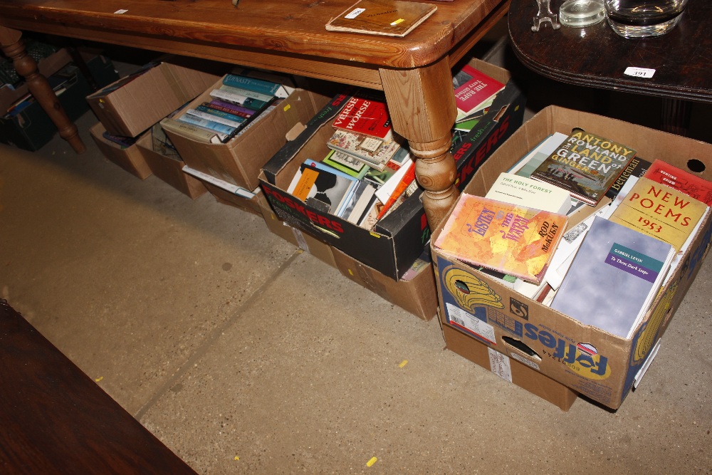 Ten boxes of various books