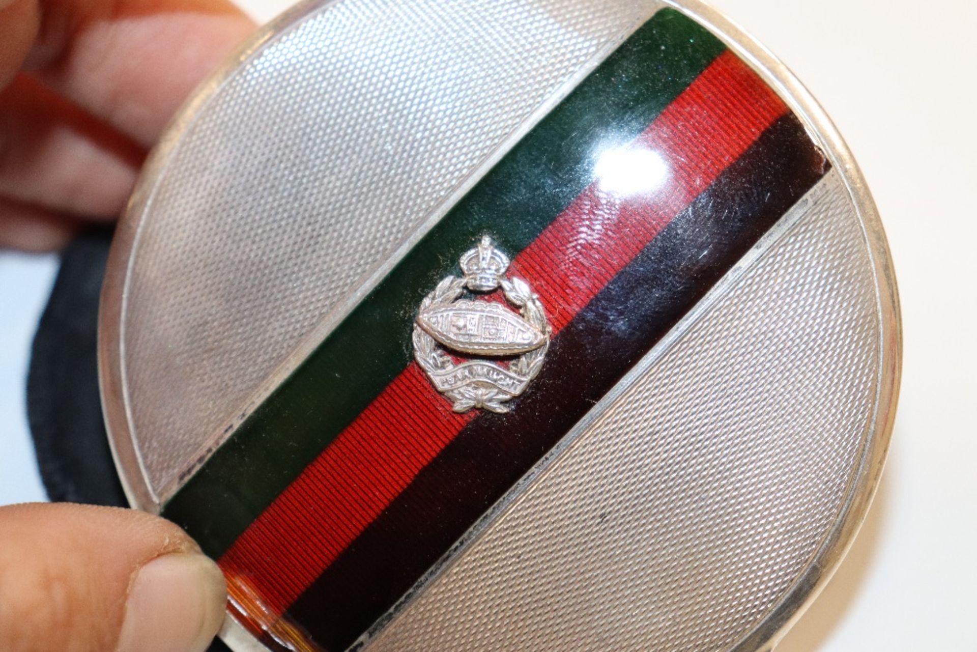 A silver and enamel decorated compact, Birmingham - Image 2 of 5