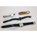 Four various wrist watches