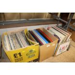 Three boxes of records