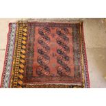 An approx. 3'4" x 3'11" Eastern pattern rug