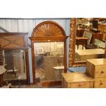 A mahogany framed bevel edged wall mirror