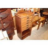 A mahogany music chest fitted five drawers