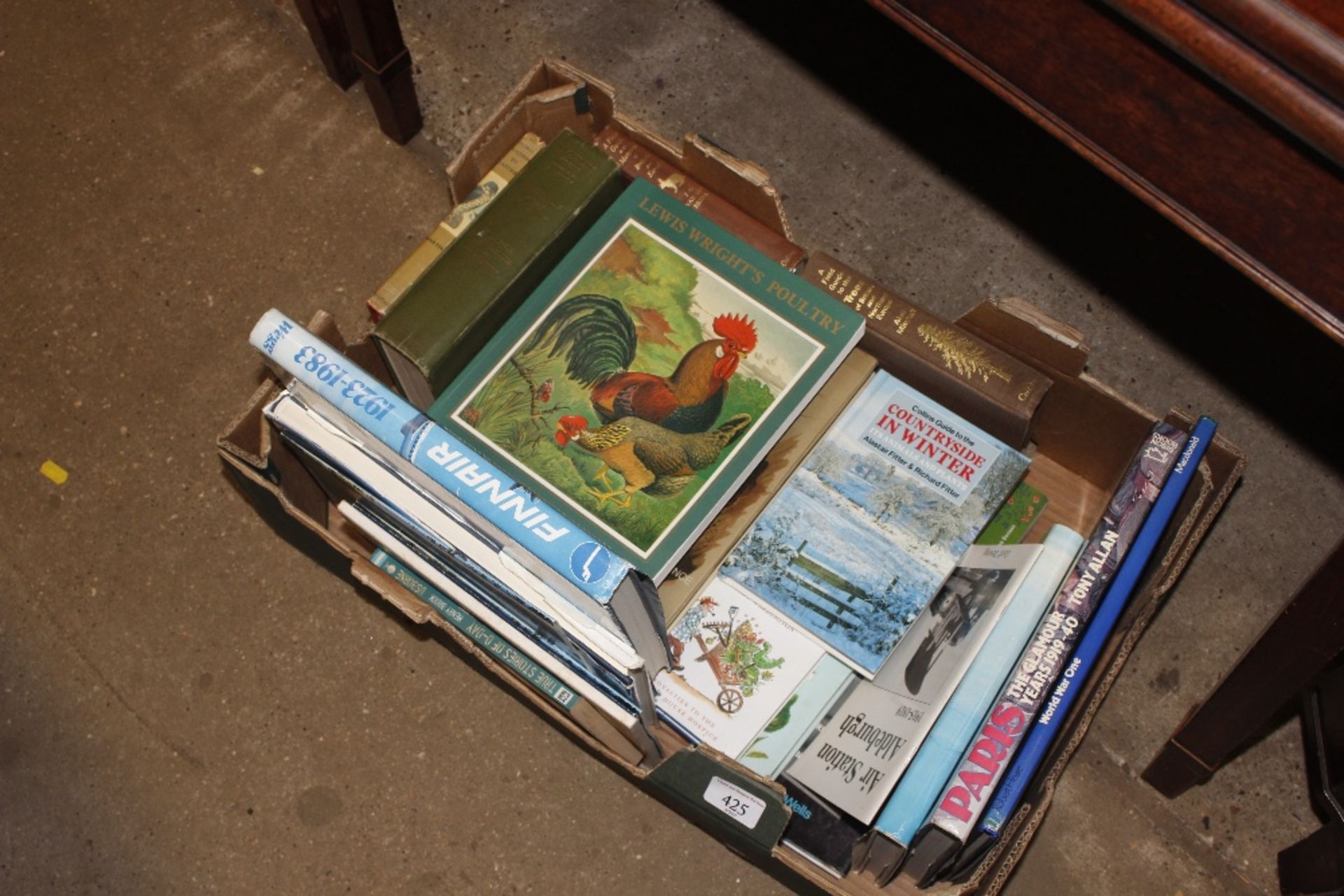 A box of various wildlife and other books