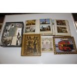 A collection of various post-cards and photographs