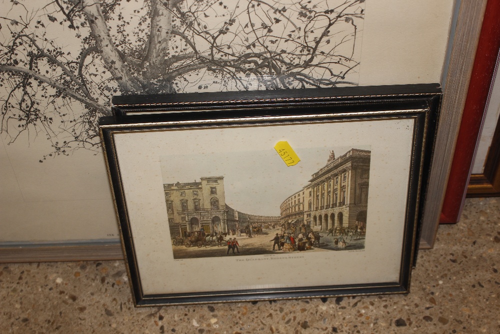 An oil on canvas depicting a street scene and vari - Image 3 of 4