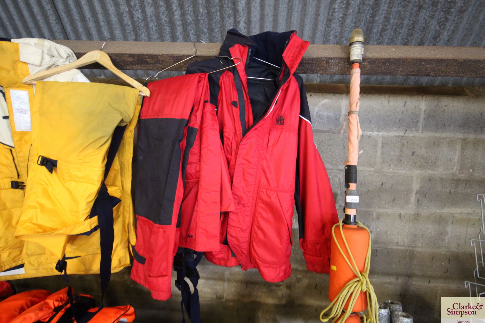 An XM Offshore sailing jacket Size S and a pair of