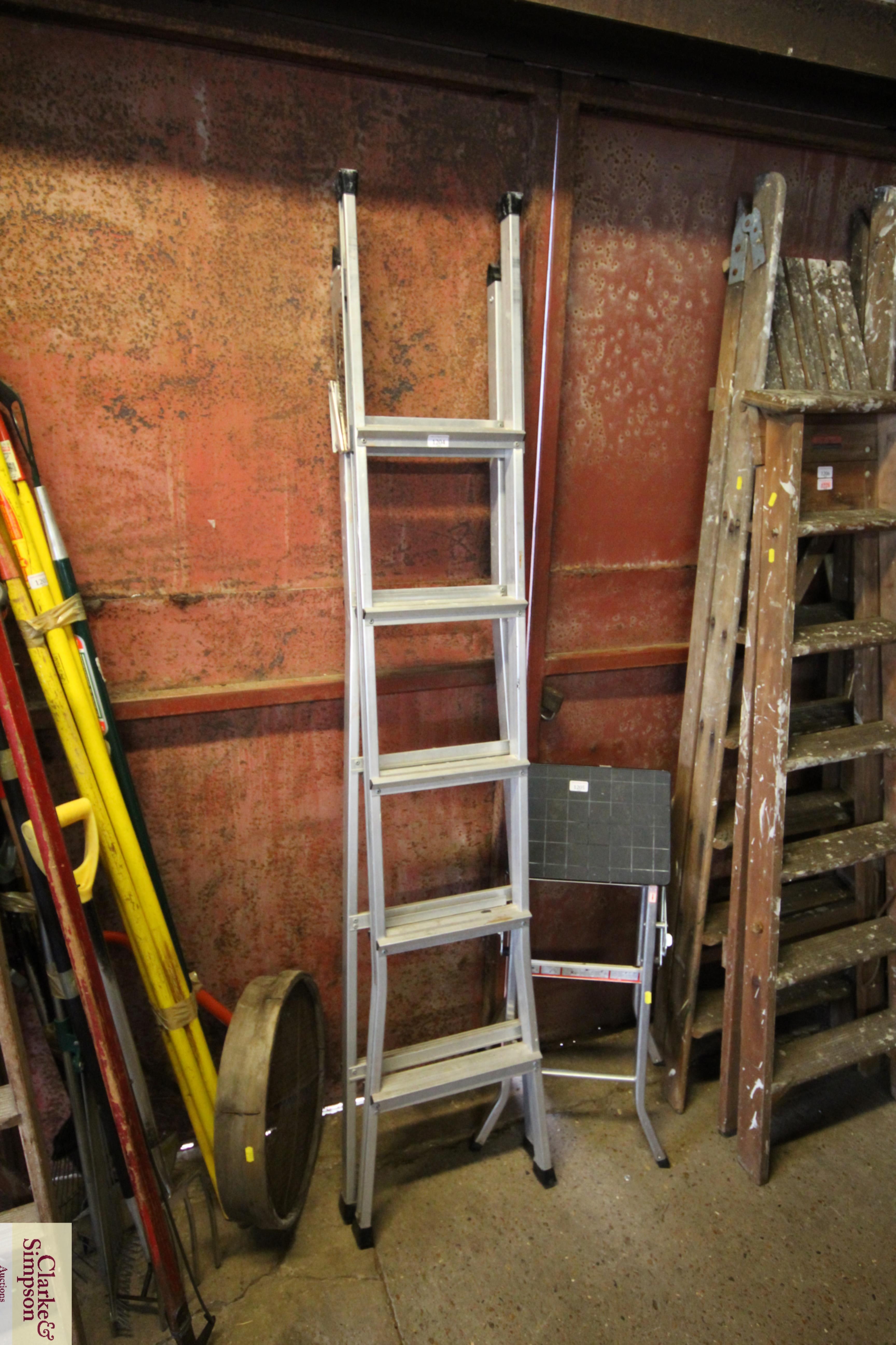 A Black and decker aluminium folding ladder