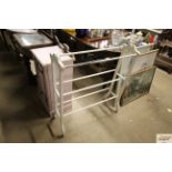 A white painted towel rail