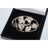 A Sterling silver Art Nouveau style brooch